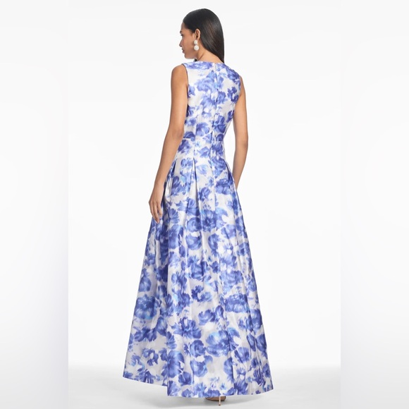 NWT Sachin + Babi Brooke blue floral gown in Azure watercolor floral - Picture 3 of 9